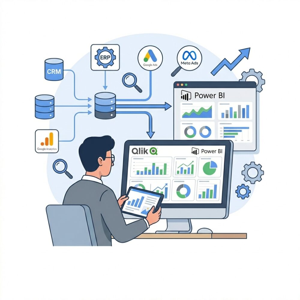 Duomenų analitikos paslaugos (Qlik ir Power BI)