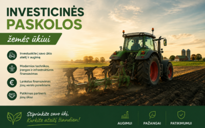 Investicinės paskolos žemės ūkiui: finansavimo galimybės ir sąlygos