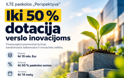 Iki 50 % dotacija verslo inovacijoms: ILTE priemonė Perspektyva